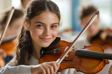 woman playing violin