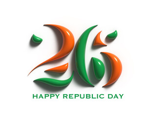 26 January Indian Republic day Illustration. No AI used.