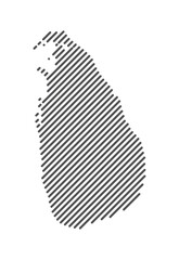 Sri Lanka - Map of the country formed by lines. Vector Illustration.