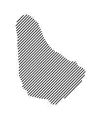 Barbados - Map of the country formed by lines. Vector Illustration.