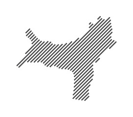 Christmas Island - Map of the country formed by lines. Vector Illustration.