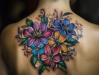 Colorful Tattoo on Back