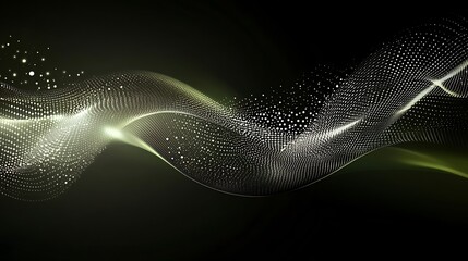 Abstract wavy lines, digital art, glowing background, possible use for website design