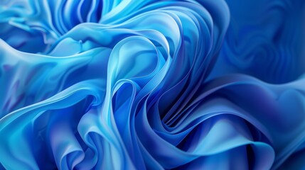 Fototapeta premium Abstract Blue Fabric Drape Wallpaper