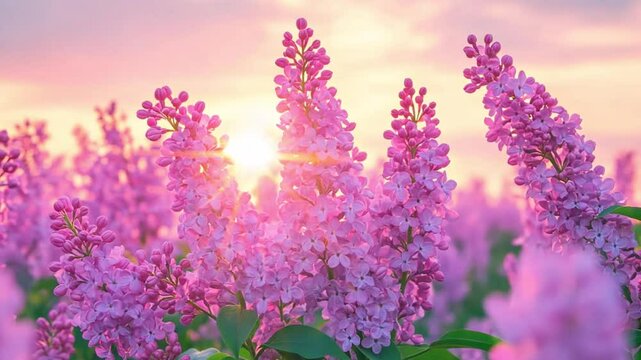 Purple Flower field in the spring. Flowering purple loosestrife plant in wild nature. Close-up. Lythrum salicaria or purple loosestrife is a flowering plant belonging to the family Lythraceae. Spiked 