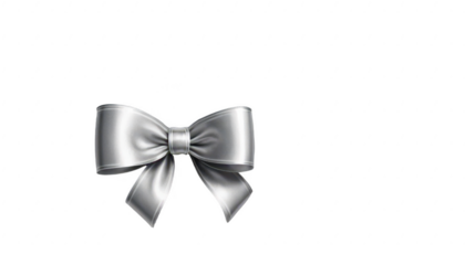A chic, metallic silver ribbon border with sleek, sharp edges and a modern design, perfect for minimalistic, sophisticated layouts, only on a transparent PNG background