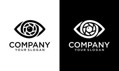 Creative Eye Symbol Vector Design. Black Template Business Logo Concept. Digital Vision Icon.