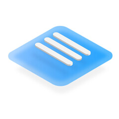 Isometric Layer Business Widget App Glassmorphism UI Icon Sign 3D and Symbol Design Illustrator Png Svg
