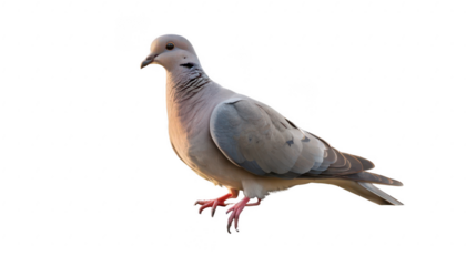 A close-up of a dove perched on a wooden fence, holding an olive branch in its beak