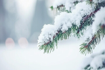 Obraz premium Frost-covered tree branches under winter light