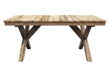 Stylish outdoor dining table showcasing modern design isolated on transparent background