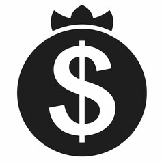 Dollar, icon illustration- vector on white background.