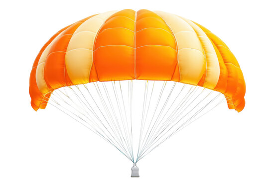 Colorful parachute isolated on a transparent background for design and creativity use cases
