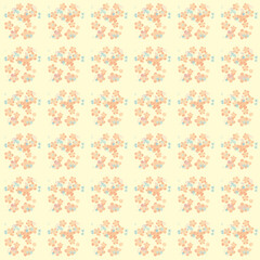 Seamless floral pattern with vintage flowers and snowflakes for winter decor and textile design