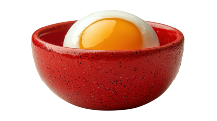 red egg with egg isolated on white background