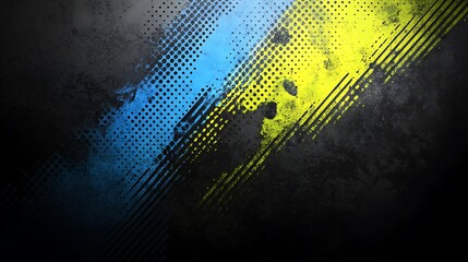 Abstract design, diagonal stripes, dark background, vibrant colors