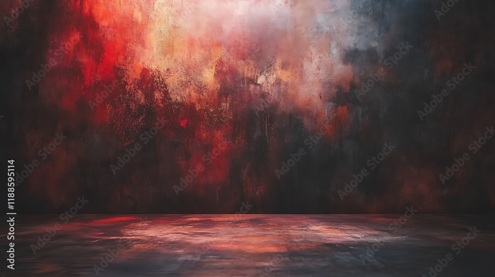 Poster abstract red-dark studio background