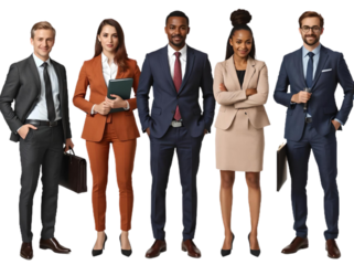 Group of business people white background for All