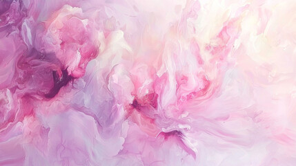 Fototapeta premium Abstract blurred background of pink pastel floral bouquet flowers, grunge soft colors romantic botanical gradient aesthetic flow bloom dreamy vintage texture pattern painting illustration