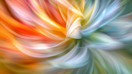Fototapeta premium Abstract blurred background of pink green yellow pastel floral bouquet flowers, grunge soft colors romantic botanical gradient aesthetic flow bloom dreamy vintage texture pattern painting illustration