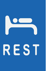 Rest Area Sign Symbol