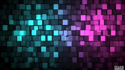 Abstract pixelated squares background