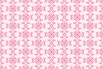 Seamless geometric pixel pattern illustration 