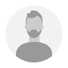 Vector flat illustration. Icons of man and woman. Avatar, user profile, person icon, profile picture. Suitable for social media profiles, icons, screensavers and as a template. Business concept.