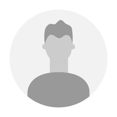 Vector flat illustration. Icons of man and woman. Avatar, user profile, person icon, profile picture. Suitable for social media profiles, icons, screensavers and as a template. Business concept.