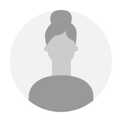 Vector flat illustration. Icons of man and woman. Avatar, user profile, person icon, profile picture. Suitable for social media profiles, icons, screensavers and as a template. Business concept.