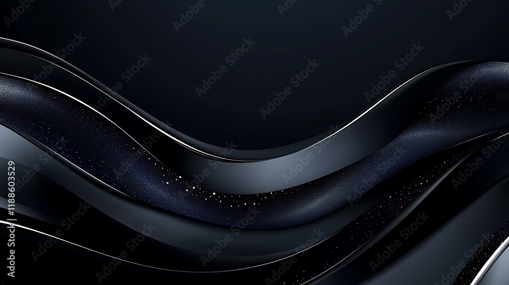 Poster Abstract dark wavy background design for presentation