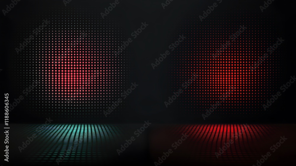 Poster Abstract LED screen display stage background