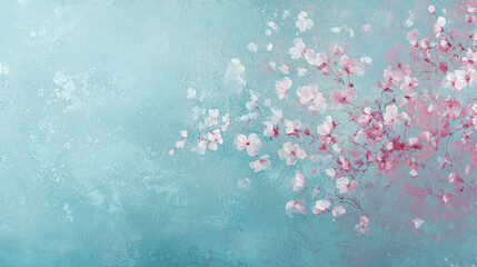 Abstract blurred background of pink blue flowers plants, silk smoke shape beauty fashionable illustration