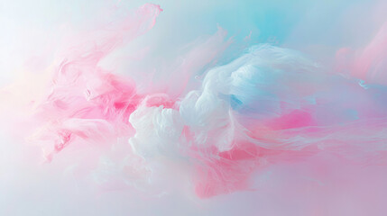 Obraz premium Abstract blurred background of pink blue flowers plants, silk smoke cloudscape shape beauty fashionable oil painting brushstrokes illustration