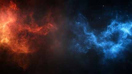 Fototapeta premium Abstract smoky background with red and blue