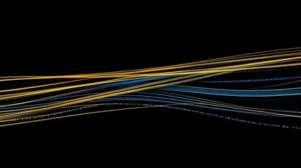 Abstract light trails on black background (3)