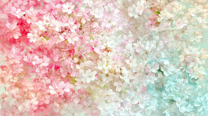 Abstract blurred background of pink blue flowers plants, silk smoke shape beauty fashionable illustration