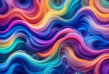 Fototapeta premium Abstract Colorful Swirling Wave Pattern Design