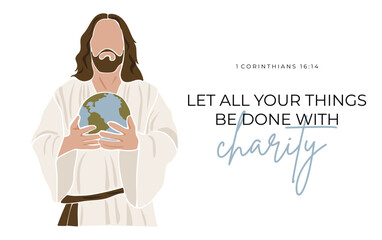 Jesus holds the entire universe in his hands