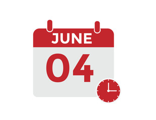 June 4 daily calendar icon 
