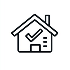 House Icon Checkmark Representing Home Approval