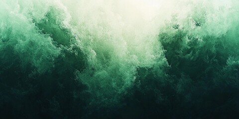 Obraz premium Soft grain noise effect in green, white, and black hues, creating an abstract textured background, book illustration style