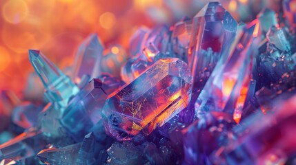 Abstract Crystal Cluster Wallpaper