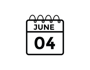 June 4 daily calendar icon 
