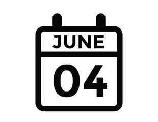 June 4 daily calendar icon 
