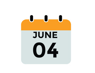 June 4 daily calendar icon 

