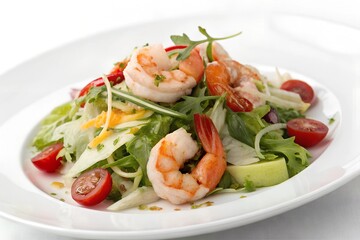 Picture of FreshLooking Shrimp Salad with a White Background