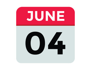June 4 daily calendar icon 

