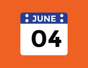 June 4 daily calendar icon 
