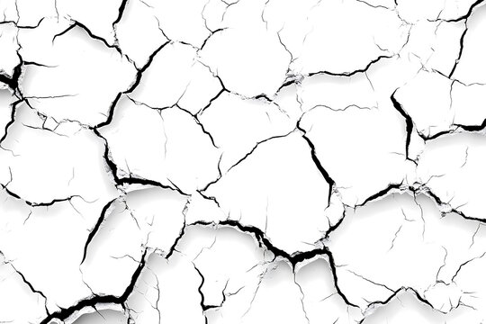 Large cracks isolated on PNG background	 